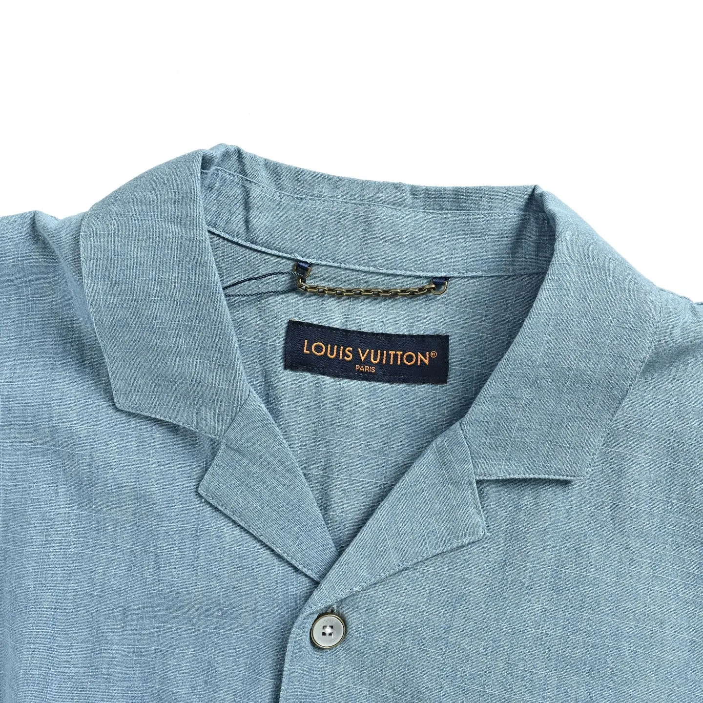 Louis Vuitton/Louis Vuitton front and back embroidery suit chambray short-sleeved shirt